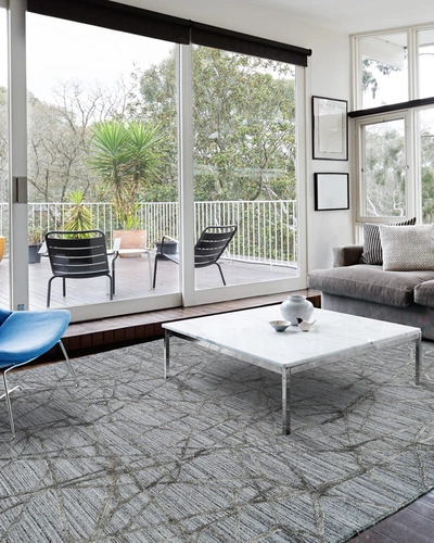 Kalaty Rug Corporation Bristol Hand Loomed Rug, 9' X 12' In Grey Ice