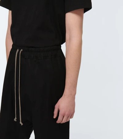 Shop Rick Owens Basket Swinger Cotton-blend Shorts In Black