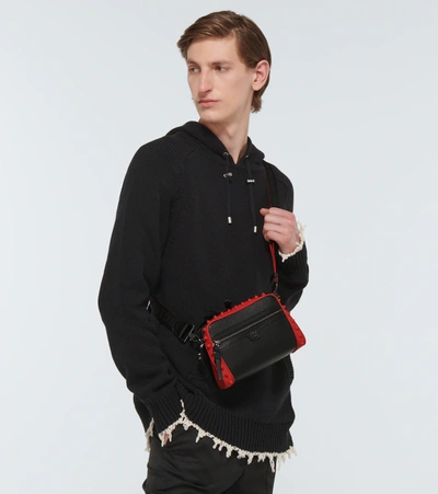 Shop Christian Louboutin Loubitown Leather Bag In Black/loubi/black