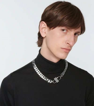 Shop Givenchy Silver-tone Chain Necklace In Silvery