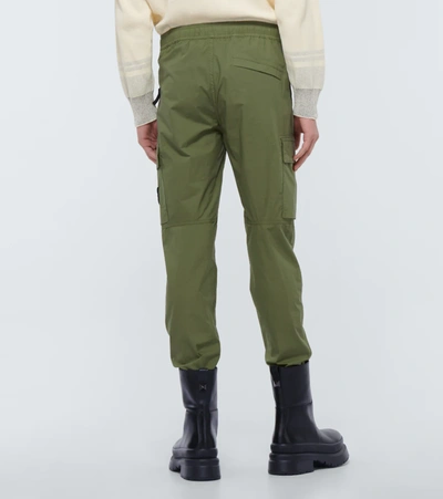 Shop Stone Island Cotton-blend Cargo Pants In Olive