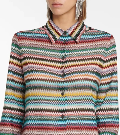 Shop Missoni Lamé Knit Shirt In Krg0083 Med Multicolor