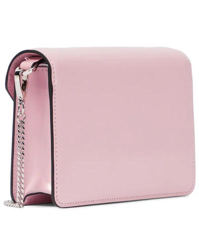 Prada Logo Leather Shoulder Bag In Pink