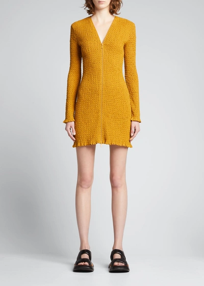 Shop Proenza Schouler White Label Broderie Anglaise Mini Dress In Goldenrod