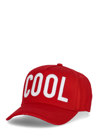 Shop Dsquared2 Logo Embroidered Baseball Cap In Red