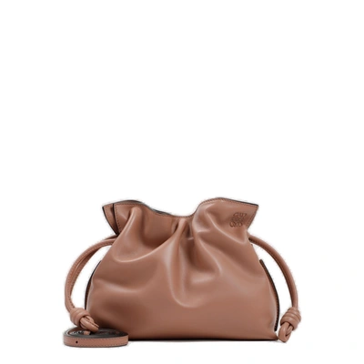 Shop Loewe Flamenco Mini Clutch Bag In Brown