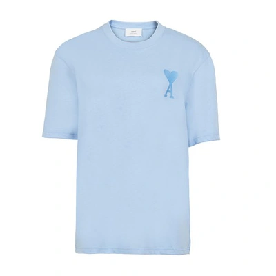 Shop Ami Alexandre Mattiussi Ami De Coeur T-shirt In Sky Blue