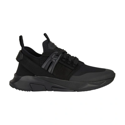 Shop Tom Ford Jago Low Top Sneakers In Full Black