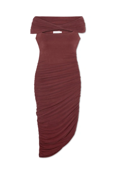 Shop Jonathan Simkhai Standard Divya Slinky Dress In Plum