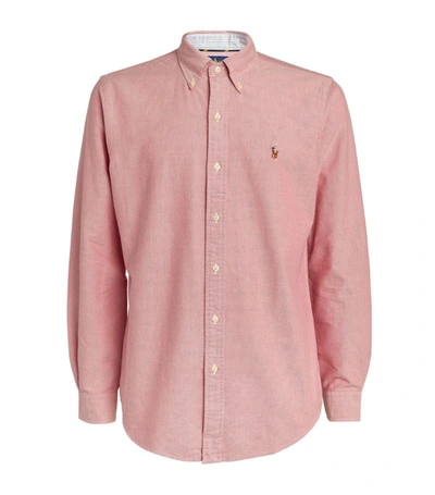 Shop Polo Ralph Lauren Custom-fit Oxford Shirt In Pink