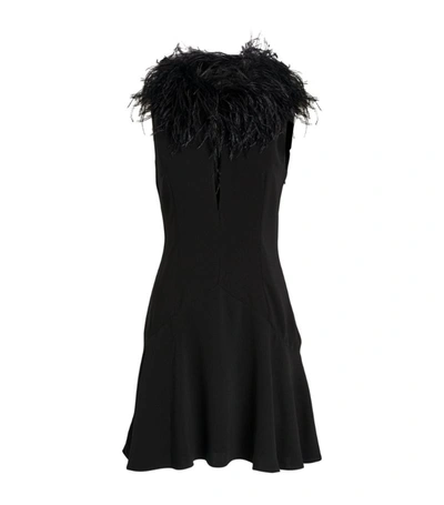 Shop 16arlington Feather-trim Botley Mini Dress In Black