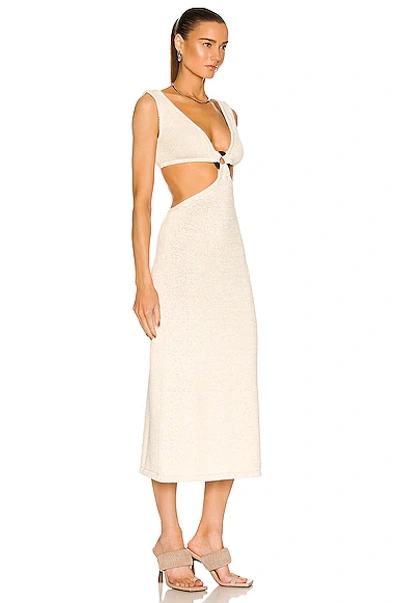 Shop Cult Gaia Bank Knit Dress In Off White