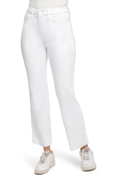 Shop Good American Good Curve Straight Raw Hem Jeans In White001