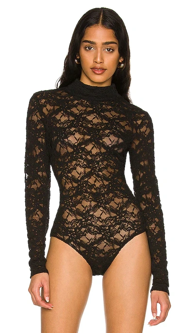 Shop Bardot Vezza Lace Bodysuit In Black