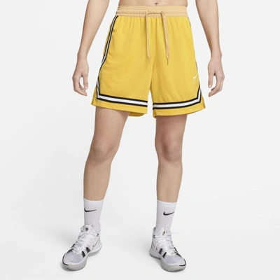 Shop Nike Women's Fly Crossover Basketball Shorts In Yellow