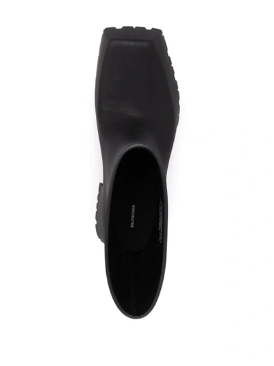 Balenciaga Low Heels Ankle Boots In Black Rubber/plasic In Black