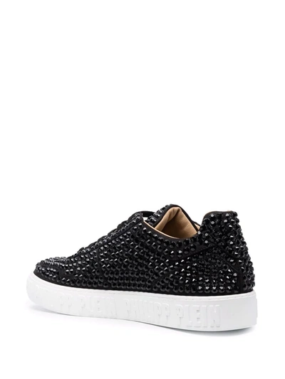 Philipp Plein King Power Stud-embellished Sneakers In Black