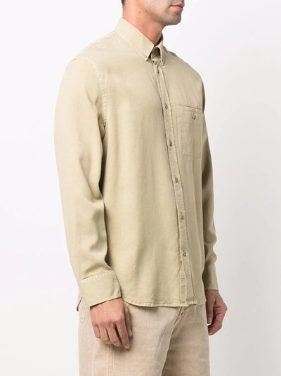 Shop Filippa K Zachary Tencel™ Shirt In Green