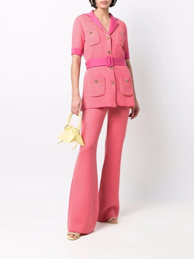Moschino Pink Virgin Wool Lounge Pants In Pink