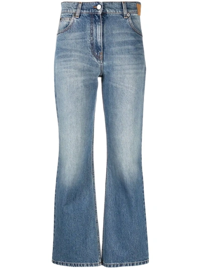 Shop Palm Angels Star-detail Flared Jeans In Blue