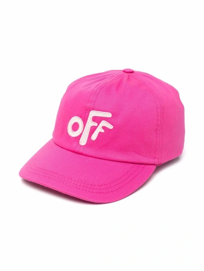 Shop Off-white Rounded Logo-patch Baseball Cap In Pink