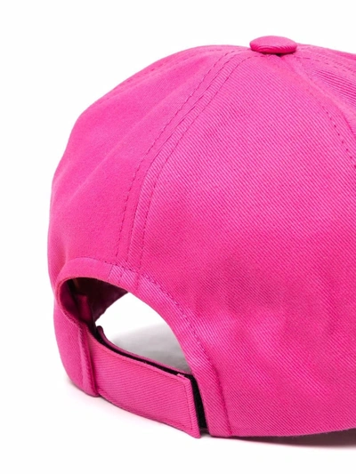 Shop Off-white Rounded Logo-patch Baseball Cap In Pink