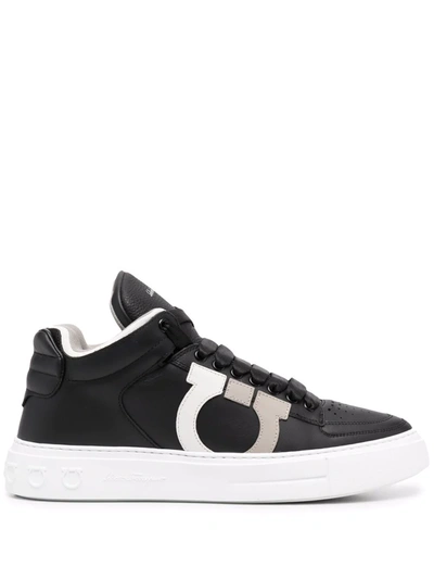 Shop Ferragamo Marvelous Low-top Sneakers In Black