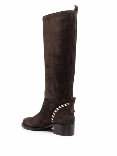 Ferragamo Tawnie Below-the-knee Boots In Brown