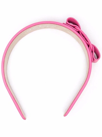 Ferragamo Women Check Print Headband Pink