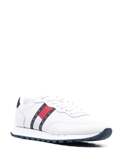 Tommy Jeans Side Logo-print Sneakers In White