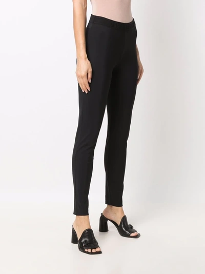 Shop Givenchy Logo-waistband High-waisted Leggings In Black