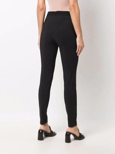 Shop Givenchy Logo-waistband High-waisted Leggings In Black