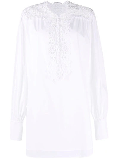 Ermanno Scervino White Shirt With Macrame Lace | ModeSens