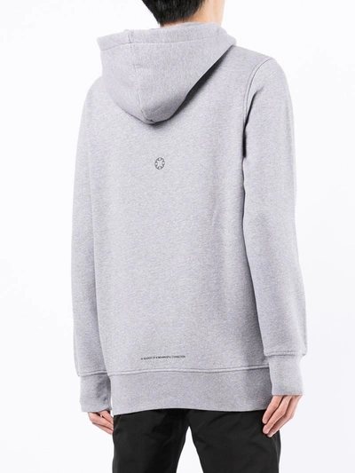 Shop Alyx Logo-print Drawstring Hoodie In Grey