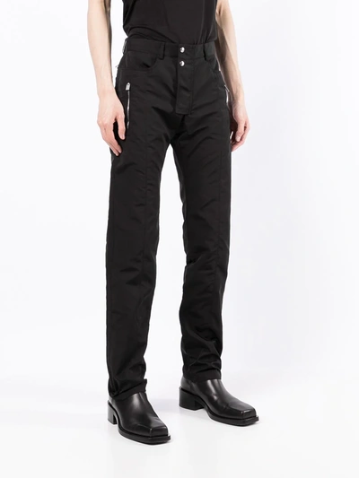 Shop Alyx Slim-fit Zip-detail Trousers In Black