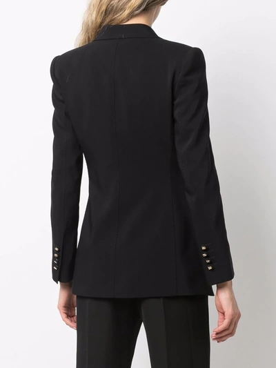 Shop Dolce & Gabbana Double-breasted Fitted Blazer In Black