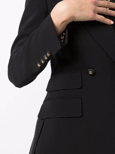 Shop Dolce & Gabbana Double-breasted Fitted Blazer In Black