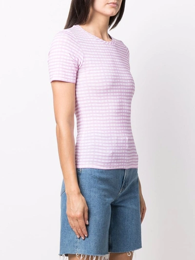 Shop Jacquemus Checked Short-sleeve T-shirt In Pink