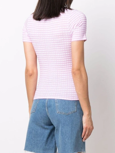 Shop Jacquemus Checked Short-sleeve T-shirt In Pink