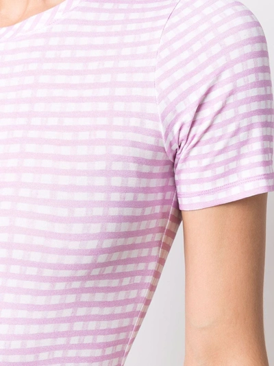 Shop Jacquemus Checked Short-sleeve T-shirt In Pink