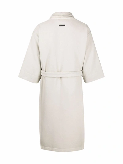 Shop Fear Of God Tied-waist Robe In Neutrals
