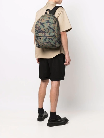 Shop Alexander Mcqueen Logo-print Camouflage Backpack In Green