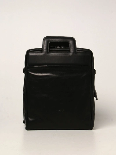 Shop Marsèll Strato Calfskin Backpack In Black
