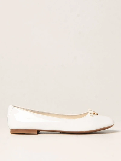 Shop Dolce & Gabbana Patent Leather Ballerina In White