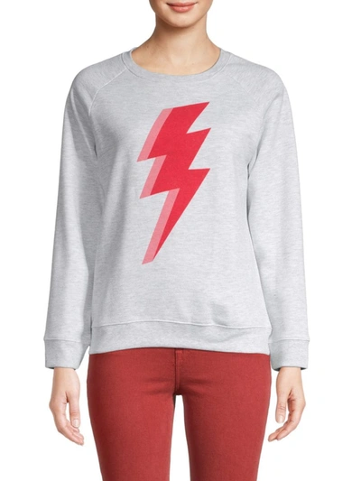 Shop South Parade Women's Rocky Thunderbolt Sweatshirt In Light Grey