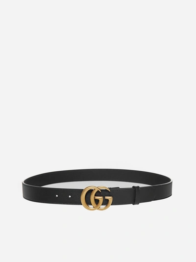 Shop Gucci Gg Marmont Leather Belt