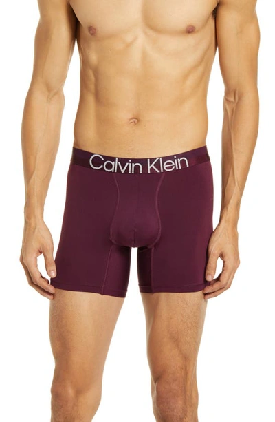 Shop Calvin Klein Boxer Briefs In Grape Glimmer