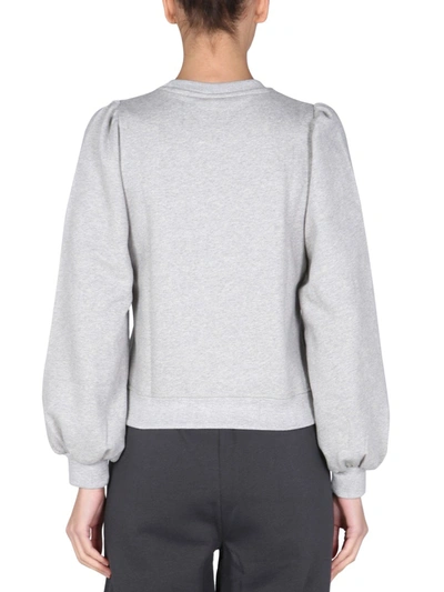 Shop Ganni "isoli" Sweatshirt In Grey