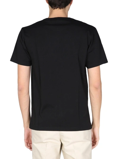 Shop Maison Kitsuné Gray Fox Head Patch T-shirt In Black
