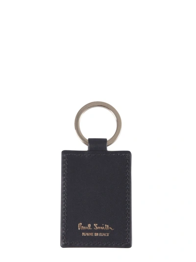 Shop Paul Smith Leather Key Ring In Black